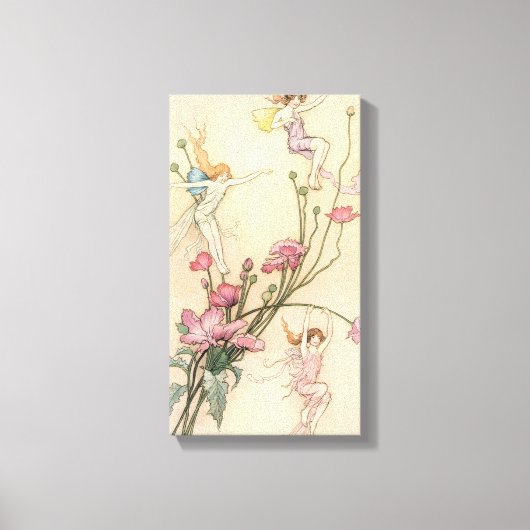 vliegjes, drie spirits gevuld met joy canvas afdruk (Voorkant)