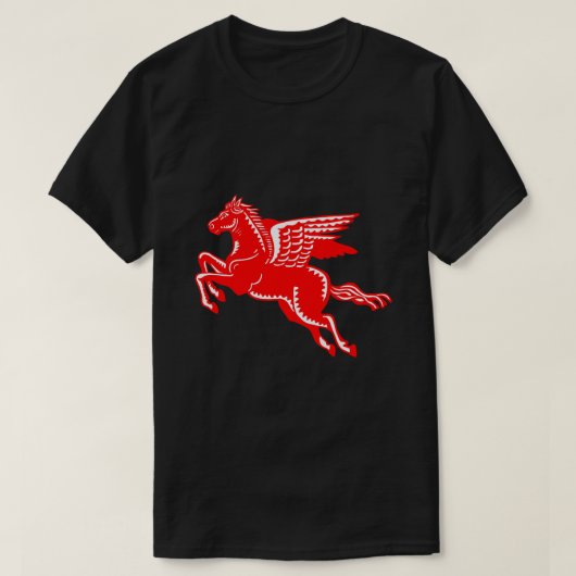 Vliegpaard - Rood en wit T-shirt (Design voorkant)