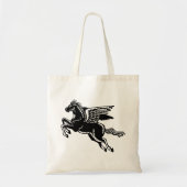 Vliegpaard - zwart-wit tote bag (Voorkant)