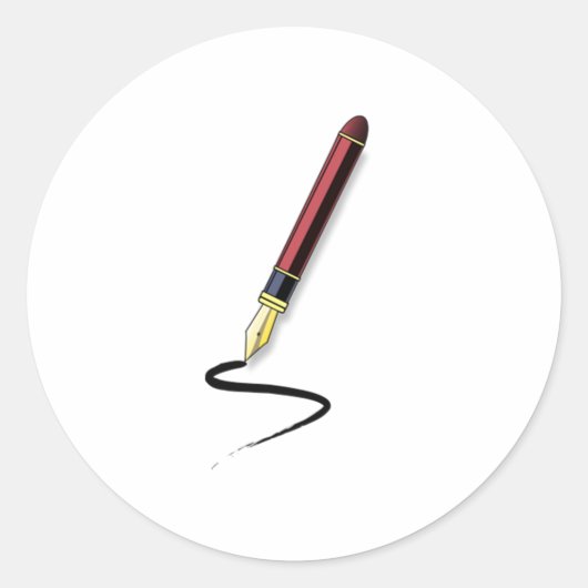 Vliegpen Ronde Sticker (Voorkant)