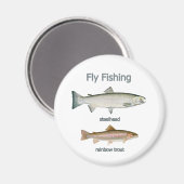 Vliegregenboogforel - Steelkop Magneet (Voorkant / Achterkant)