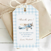 vliegreizen 1e verjaardag cadeaulabel