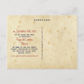  vliegreizen Save the Date Briefkaart (Achterkant)