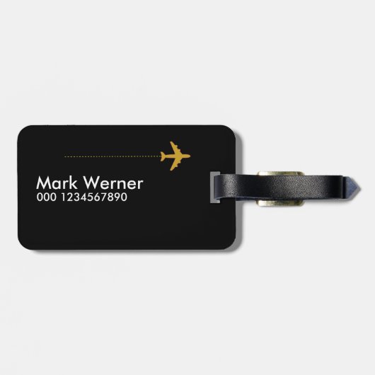 Vliegreizen sms'en. bagagelabel (Achterkant horizontaal)