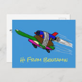 Vliegschildpad Briefkaart (Voorkant / Achterkant)