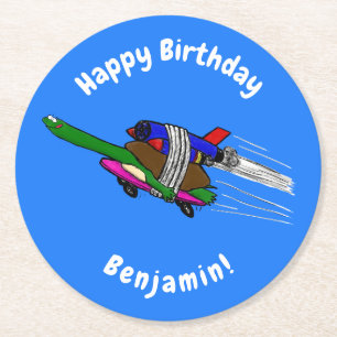 Vliegschildpad Ronde Kartonnen Onderzetter