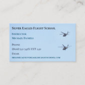 Vliegschool/instructeur/helikopter Visitekaartje (Voorkant)