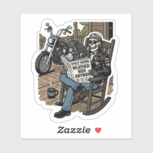 Vliegt Alleen Als Je Rijdt Sticker — Biker Decal