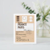 vliegticket Parijs frankrijk Briefkaart (Staand voorkant)
