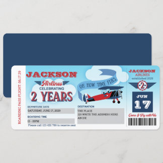 Vliegticket, vliegtuig, omhoog en weg, tweede kaart