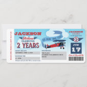 Vliegticket, vliegtuig, omhoog en weg, tweede kaart (Voorkant)