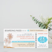 Vliegtickets Boardingpass Save the Date Design (Staand voorkant)