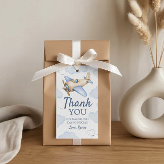 Vliegtijd vliegt feest gunstlabels cadeaulabel