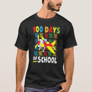 Vliegtuig 100 dagen schoolkleding voor leraren B T-shirt