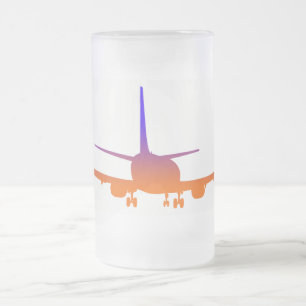 Vliegtuig aan land, gevroren Mok van 16 oz glas