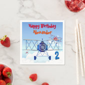  Vliegtuig Aviator Verjaardagsfeest Servet (Insitu)