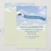 Vliegtuig banner weggaan uitnodiging (Voorkant / Achterkant)