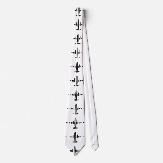 VLIEGTUIG BAR CODE Jetstream Barcode Patroon Ontwe Stropdas (Voorkant)
