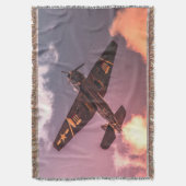  vliegtuig Beauful Sky Deken (Voorkant Verticaal)