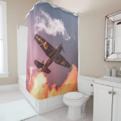  vliegtuig Beauful Sky Douchegordijn (In situ)