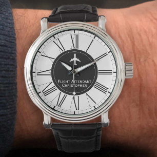 Vliegtuig begeleidende cabinepersoneel horloge