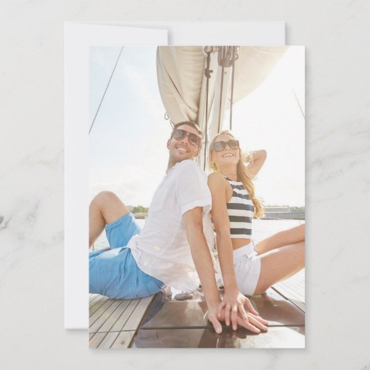 Vliegtuig Bestemming Huwelijksfoto Save the Date (Achterkant)