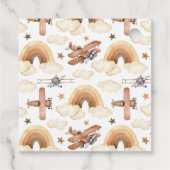  Vliegtuig Biplane Boy's Birthday Bedankjes Labels (Achterkant)