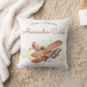  Vliegtuig Biplane Boy's Birthday Napkins Kussen (Deken)