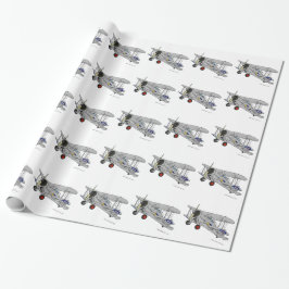  vliegtuig Biplane The Gloster Gladiator Cadeaupapier