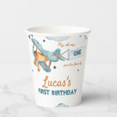  vliegtuig Birthday Papieren Bekers (Voorkant)