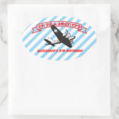 Vliegtuig BIrthday Party Stickers (Tas)