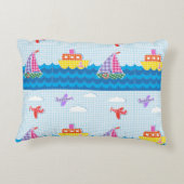 Vliegtuig Blue Sky personaliseren Accent Kussen (Achterkant)