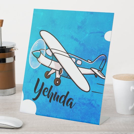 Vliegtuig boven voetstuk reclamebord met voetstuk (Insitu)