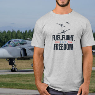 Vliegtuig Brandstof Vlucht Vrijheid Plezier Luchtv T-shirt
