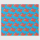 vliegtuig cadeaupapier (Vlak)