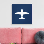 Vliegtuig Canvas Art Print (Insitu (Woonkamer))