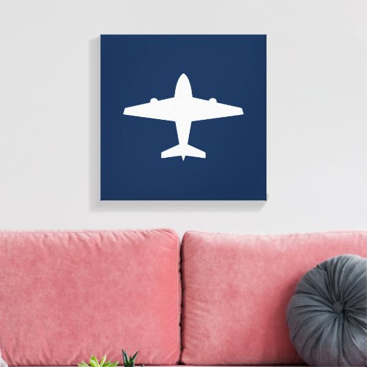 Vliegtuig Canvas Art Print (Insitu (Woonkamer))