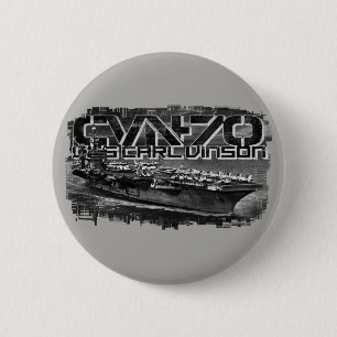 Vliegtuig carrier Carl Vinson Round Button Button