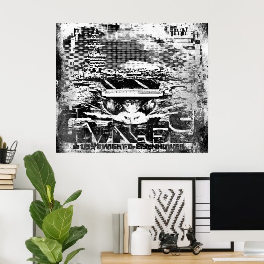 Vliegtuig carrier Dwight D. Eisenhower Poster (Thuiskantoor)