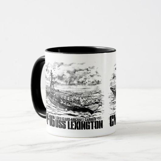 Vliegtuig carrier Lexington Mok (Voorkant links)