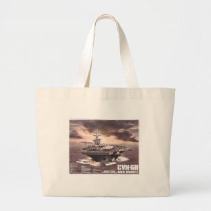 Vliegtuig carrier Nimitz Bag Grote Tote Bag