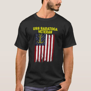 Vliegtuig Carrier USS Saratoga CV 60 CVA 60 Vetera T-shirt
