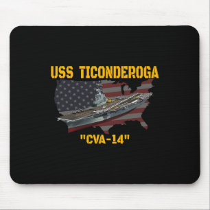 Vliegtuig Carrier Uss Ticonderoga CVA-14 Veterans  Muismat