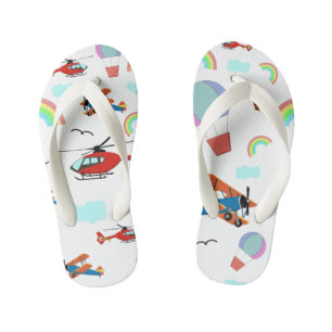 vliegtuig cartoon doodle kinder teenslippers