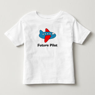 Vliegtuig cartoon peuter t shirt voor toekomstige