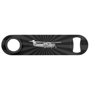 Vliegtuig Cessna Silhouette Flying Black Burst Speed Flessenopener