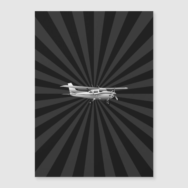 Vliegtuig Cessna Silhouette Flying Sunburst Decor (Voorkant)