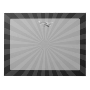 Vliegtuig Classic Cessna Silhouette Sunburst Notitieblok