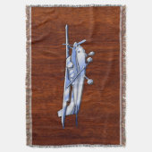 Vliegtuig Classic Chrome like Cessna on Mahogany Deken (Voorkant Verticaal)