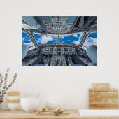 Vliegtuig Cockpit Poster (Keuken)